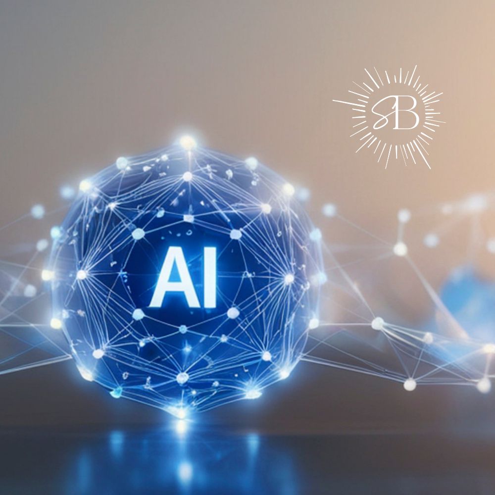 AI blue ball with SB logo