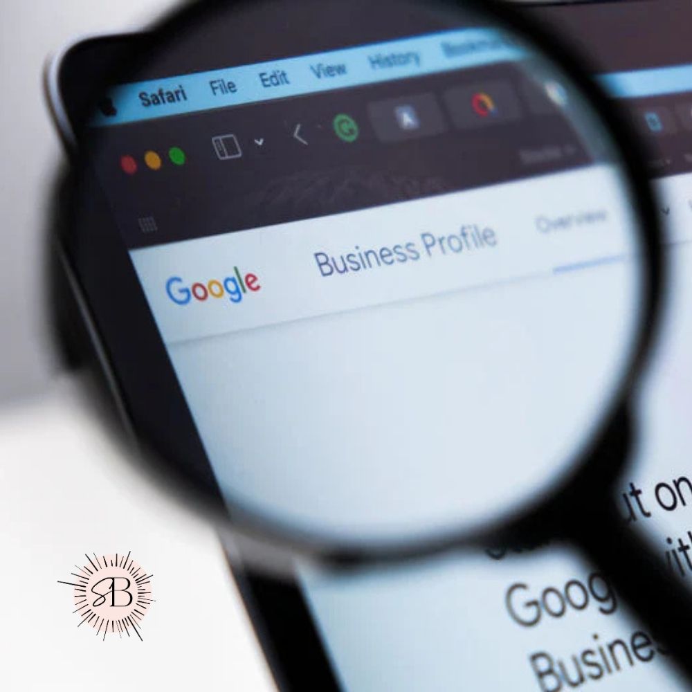 Google Business Profile with magnifying glass