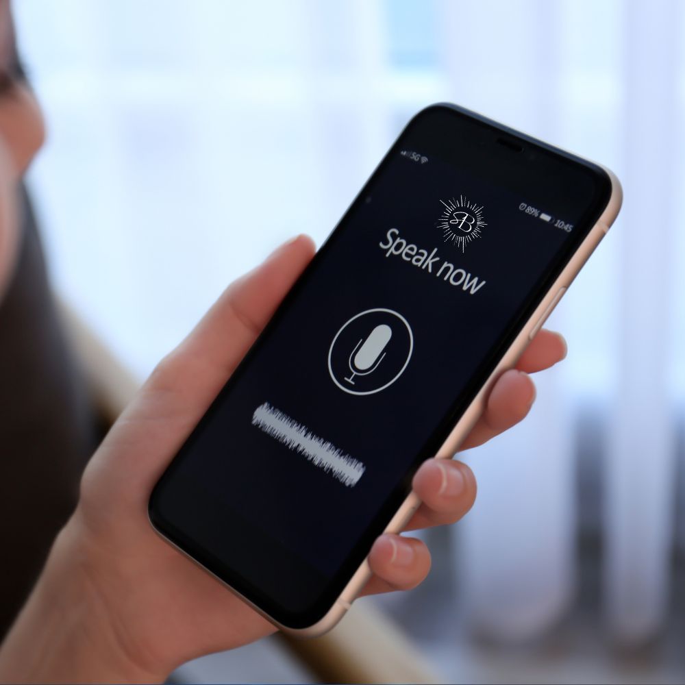 Mobile Phone with Voice Search Activated