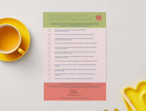 Google Business Profile Checklist