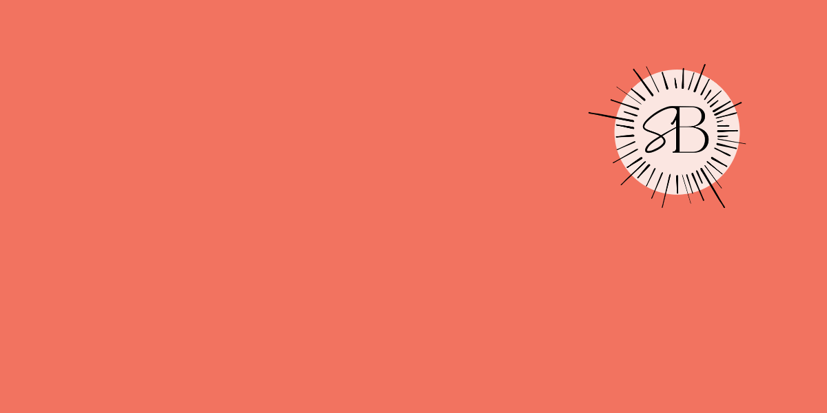 Logo with 'SB' on a coral background